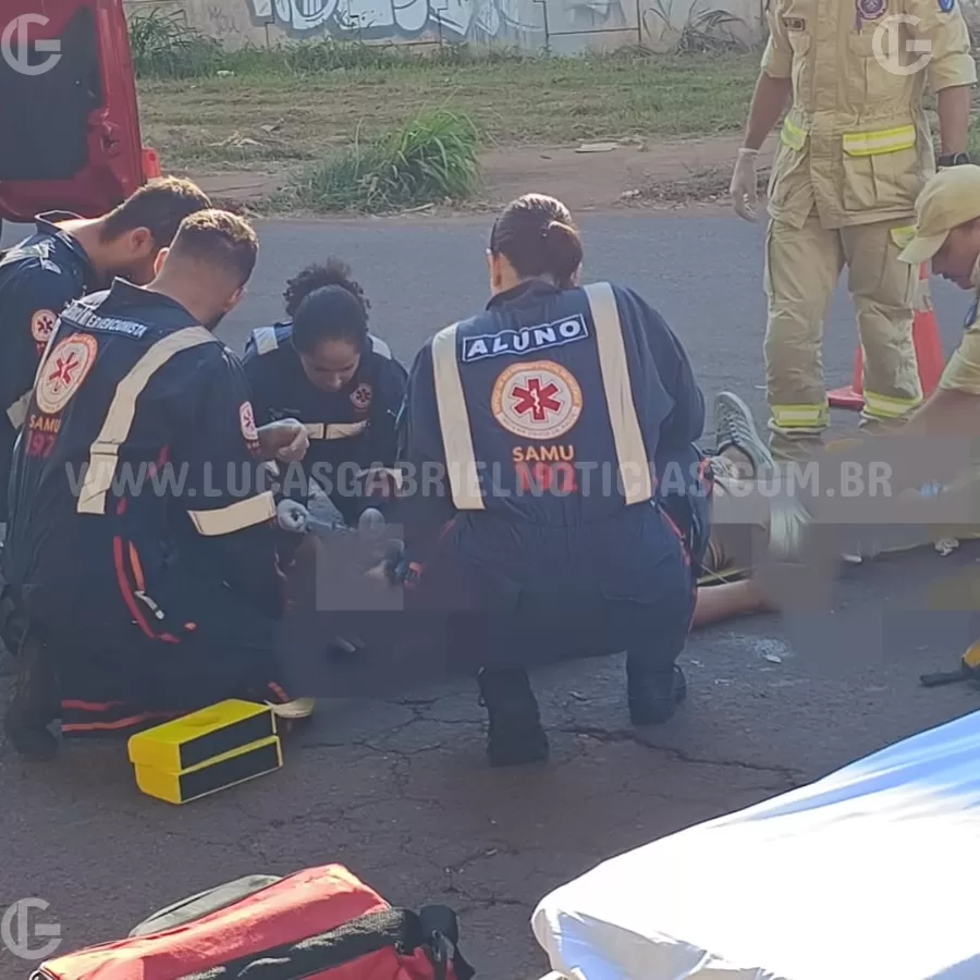 Motociclista fica ferido após carro causar acidente em Maringá.